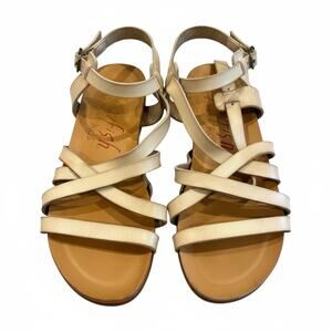 Blowfish Malibu Kids Cream Strappy Sandals Size 1 Youth Buckle Closure